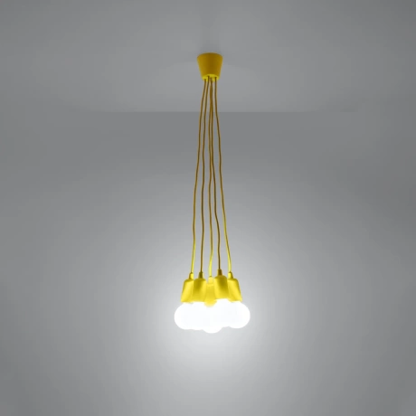 Pendant lamp DIEGO 5 yellow