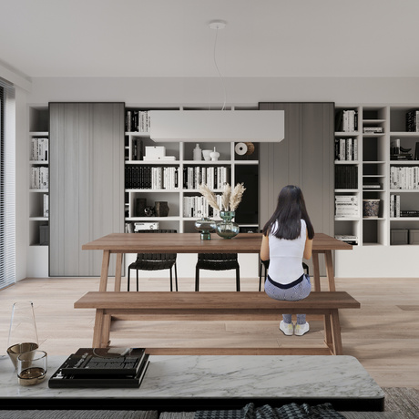 Chandelier SANTA 120 white + 5x LED Bulb E27 4000K Cool White 7.5W 650lm