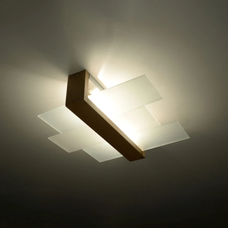 Ceiling lamp FENIKS 2 natural wood