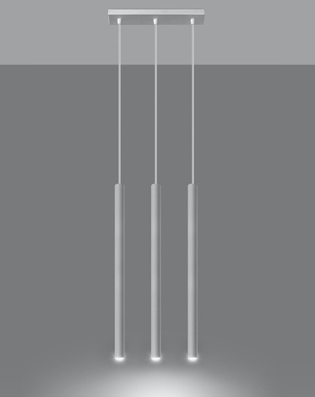 Hanging lamp PASTELO 3 white + 3x LED Bulb G9 3000K Warm 4.5W 510lm