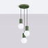 Pendant lamp HALO 3P olive green