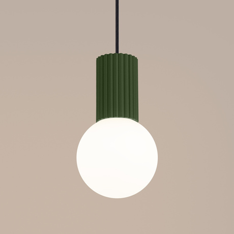 Pendant lamp HALO 1 olive green
