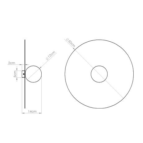 Wall lamp AKE 50 beige