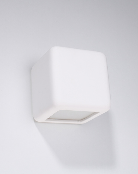 Ceramic wall lamp NESTA white + 1x LED E27 4000K Cool White Bulb 7.5W 650lm