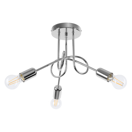 Chandelier SUPEŁ 3 chrome + 3X LED Bulb E27 4000K Cool White 7.5W 690lm
