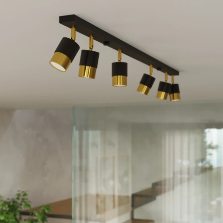 Ceiling lamp NERO 6 black/golden