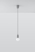 Ceiling pendant DIEGO 1 grey + 1x LED Bulb E27 4000K Cool White 7.5W 650lm