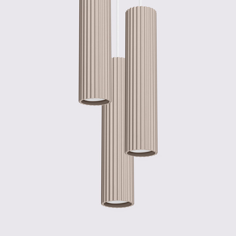 Pendant lamp KARBON 3P taupe