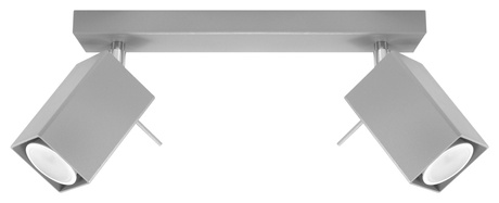 Ceiling lamp MERIDA 2 gray + 2x LED Bulb GU-10 3000K Warm 7W 620lm