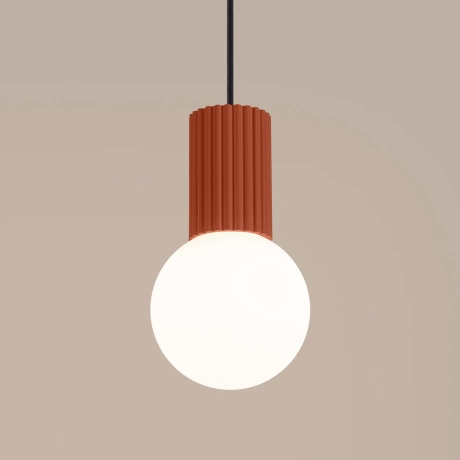 Pendant lamp HALO 1 red ochra