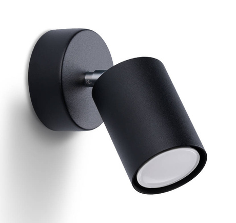 Wall lamp LEMMI 1 in black + 1x LED Bulb GU-10 3000K Warm White 7W 510lm