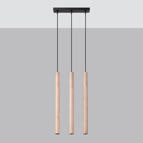 Pendant lamp PASTELO 3L wood