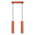 Pendant lamp KARBON 2 red ochre