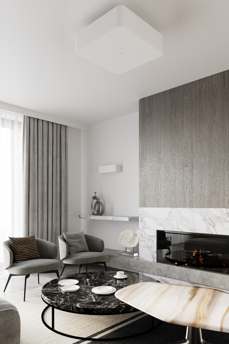 Chandelier LOKKO 45 white + 5x LED Bulb E27 4000K Cool White 7.5W 650lm