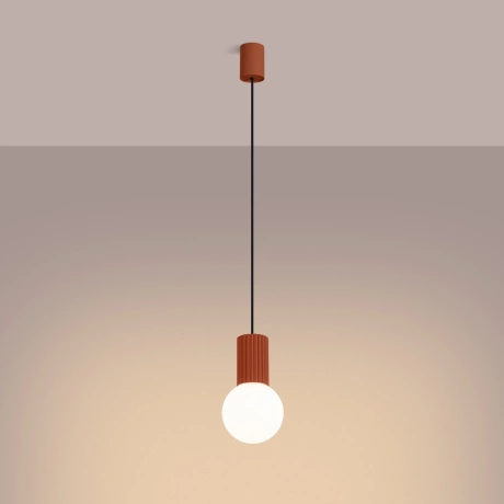 Pendant lamp HALO 1 red ochra