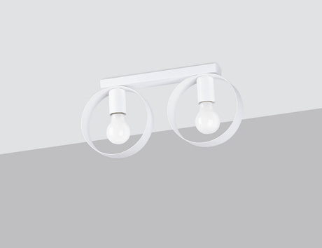 Ceiling lamp TITRAN 2 white + 2x LED Bulb E27 3000K Warm 7.5W 620lm