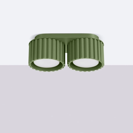 Ceiling lamp AURA 2 olive green Gx53