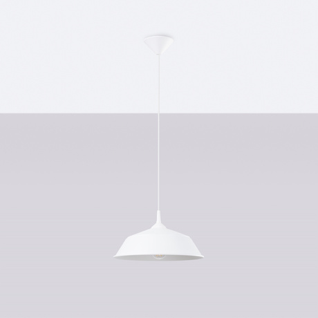 Ceiling pendant light FRIKA in white + 1x LED bulb E27 4000K Cool White 7.5W 690lm