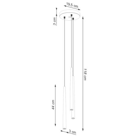 Pedant lamp BLISS 3P black