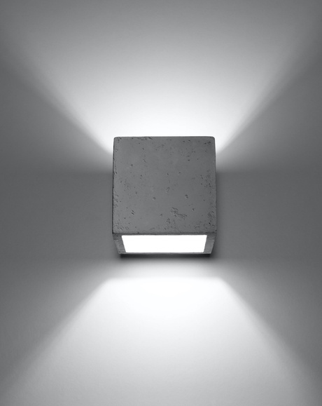 Wall lamp QUAD concrete + 1x LED Bulb G9 4000K Cool White 4.5W 530lm