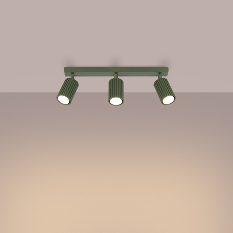 Ceiling lamp KARBON 3L olive green