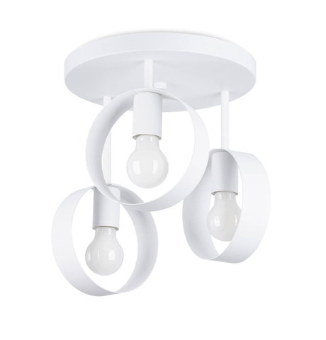 Ceiling lamp TITRAN 3 white + 3x LED Bulb E27 3000K Warm 7.5W 620lm