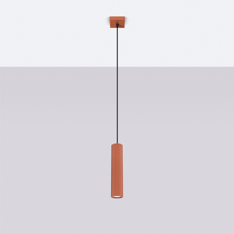 Pendant lamp KARBON 1 red ochre