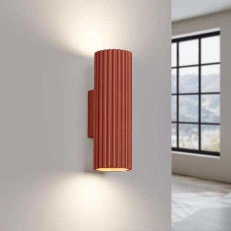 Wall lamp KARBON 20 red ochre
