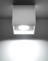 Ceiling lamp QUAD 1 white + 1x LED Bulb GU-10 3000K Warm 7W 620lm