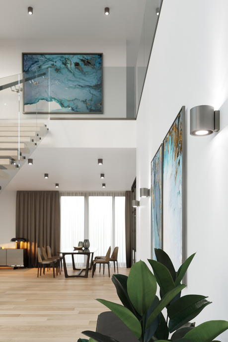 Ceiling lamp ORBIS 1 anthracite + 1x LED bulb GU-10 4000K Cool White 7W 630lm