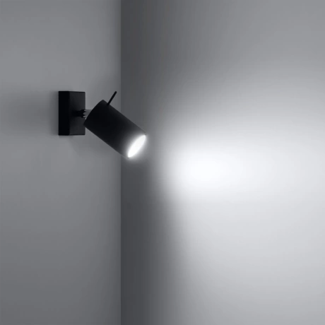Wall lamp RING black a switch