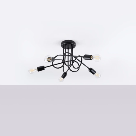 Chandelier LOOP 5 black