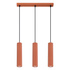 Pendant lamp KARBON 3L red ochre