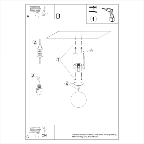 Ceiling lamp SOLIS natural wood