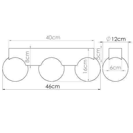Ceiling lamp BULBO 3 natural wood