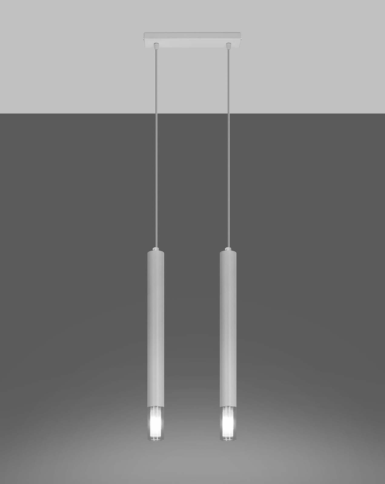 Ceiling lamp VIZIER 2 white + 2x LED Bulbs G9 4000K Cool White 4.5W 530lm