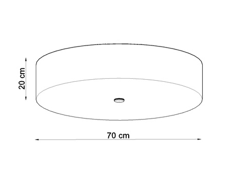 Ceiling lamp SKALA 70 white + 6x LED Bulb E27 4000K Cool White 7.5W 650lm