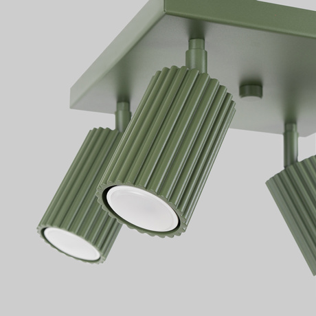Ceiling lamp KARBON 4 olive green