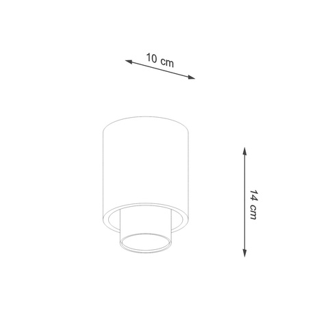 Ceiling lamp NESI black + 1x LED Bulb GU-10 4000K Cold 7W 530lm