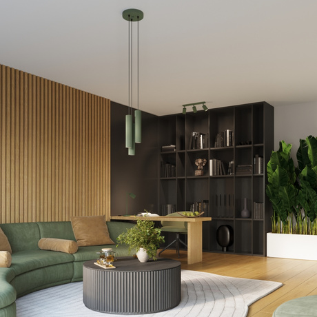 Wall lamp KARBON 20 olive green