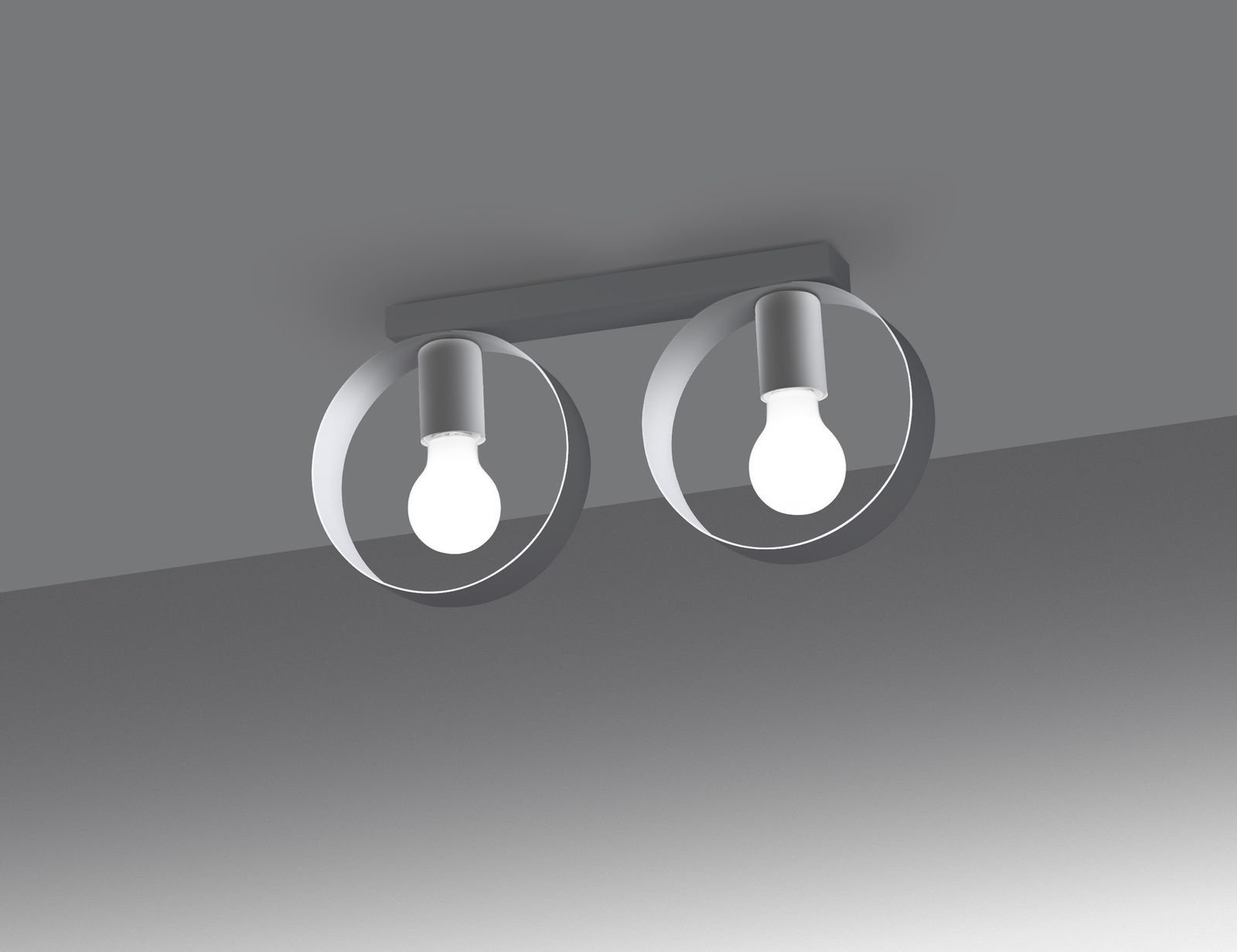 Ceiling lamp TITRAN 2 white + 2x LED Bulb E27 3000K Warm 7.5W 620lm