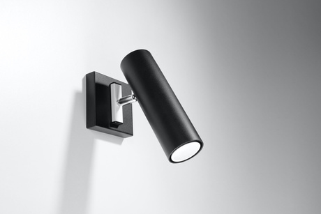 Wall lamp DIREZIONE in black + 1x LED Bulb GU-10 3000K Warm White 7W 620lm