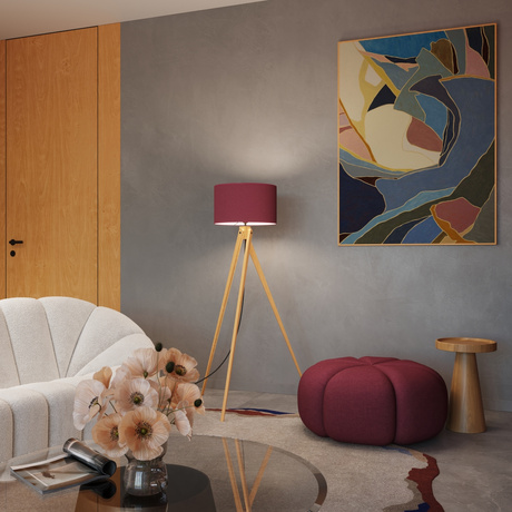 Floor lamp NATT burgundy