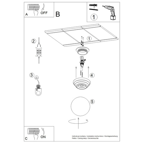 Ceiling lamp ZORI peach IP44