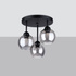 Chandelier ALINO 3 black + 3x LED Bulb E27 4000K Cool White 7.5W 690lm
