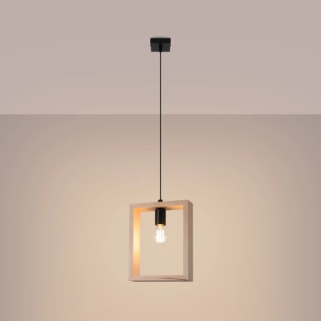 Pendant lamp ARIES natural wood