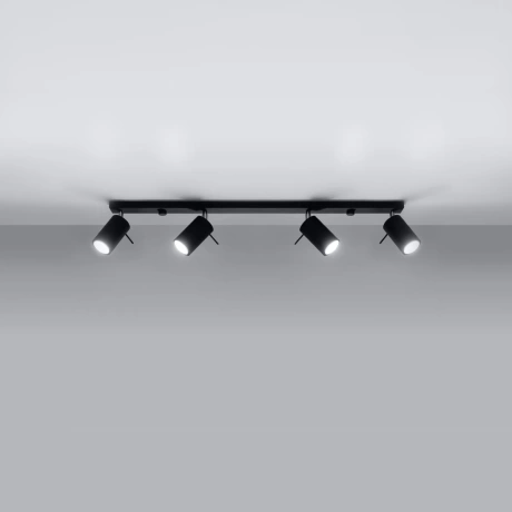 Ceiling lamp RING 4L black
