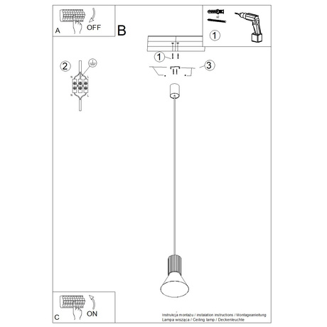Pendant lamp ESTRIA 1 beige