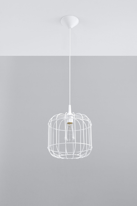 Ceiling pendant CELTA in white + 1x LED Bulb E27 4000K Cool White 7.5W 650lm