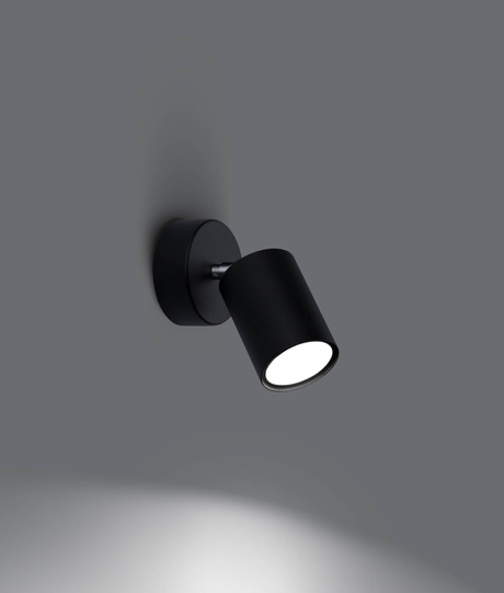 Wall lamp LEMMI 1 black + 1x LED Bulb GU-10 4000K Cool White 7W 530lm
